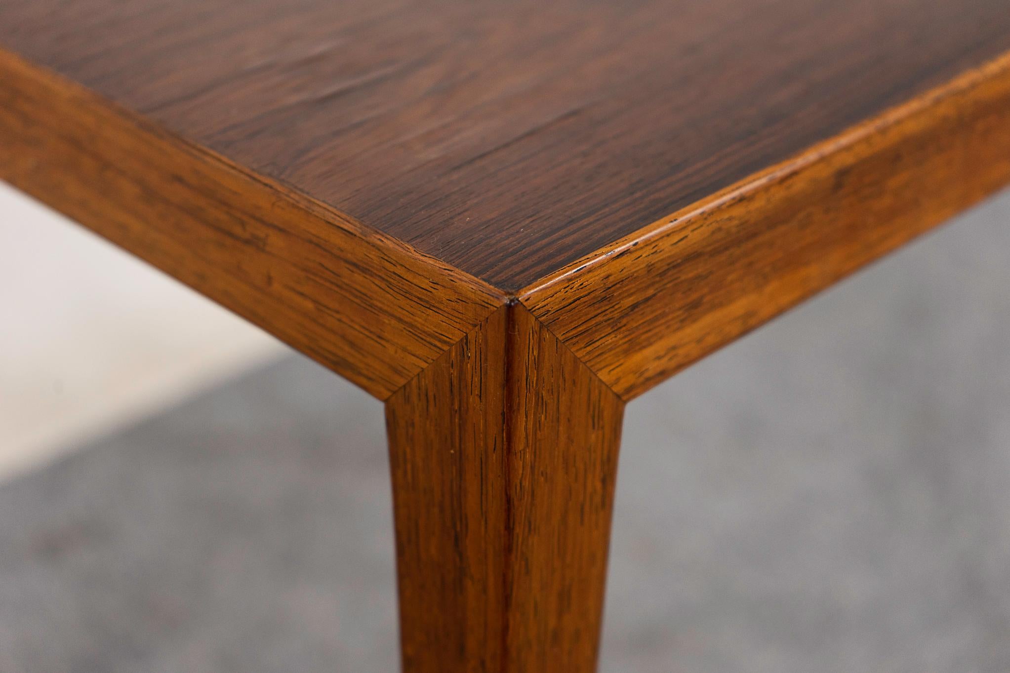 Scandinavian Modern Scandinavian Rosewood Side Table by Haslev For Sale