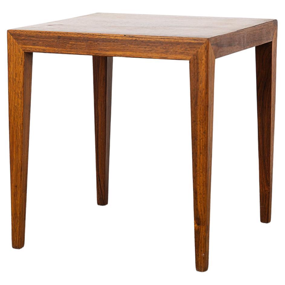 Scandinavian Rosewood Side Table by Haslev For Sale