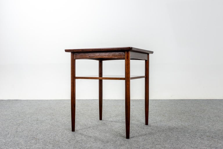 Scandinavian Rosewood Square Side Table For Sale at 1stDibs