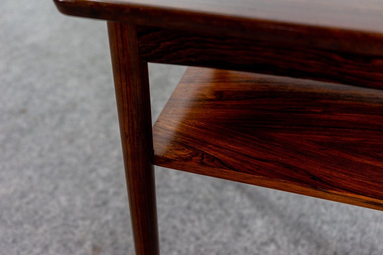 Scandinavian Rosewood Square Side Table For Sale at 1stDibs