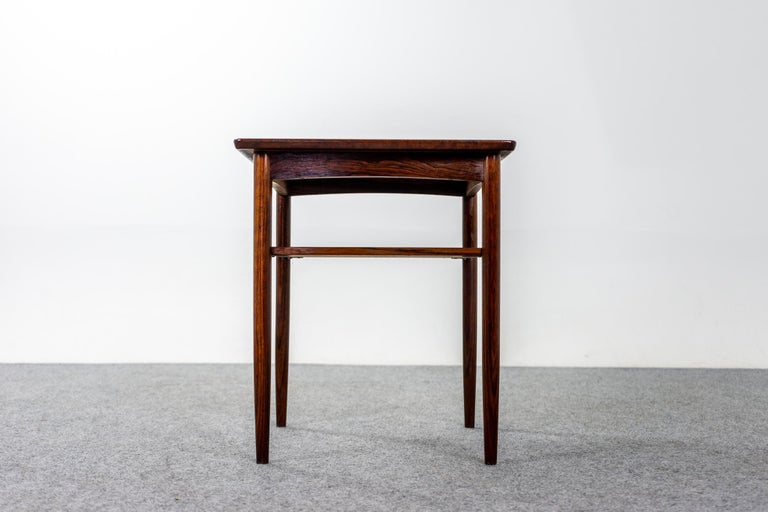 Scandinavian Rosewood Square Side Table For Sale at 1stDibs