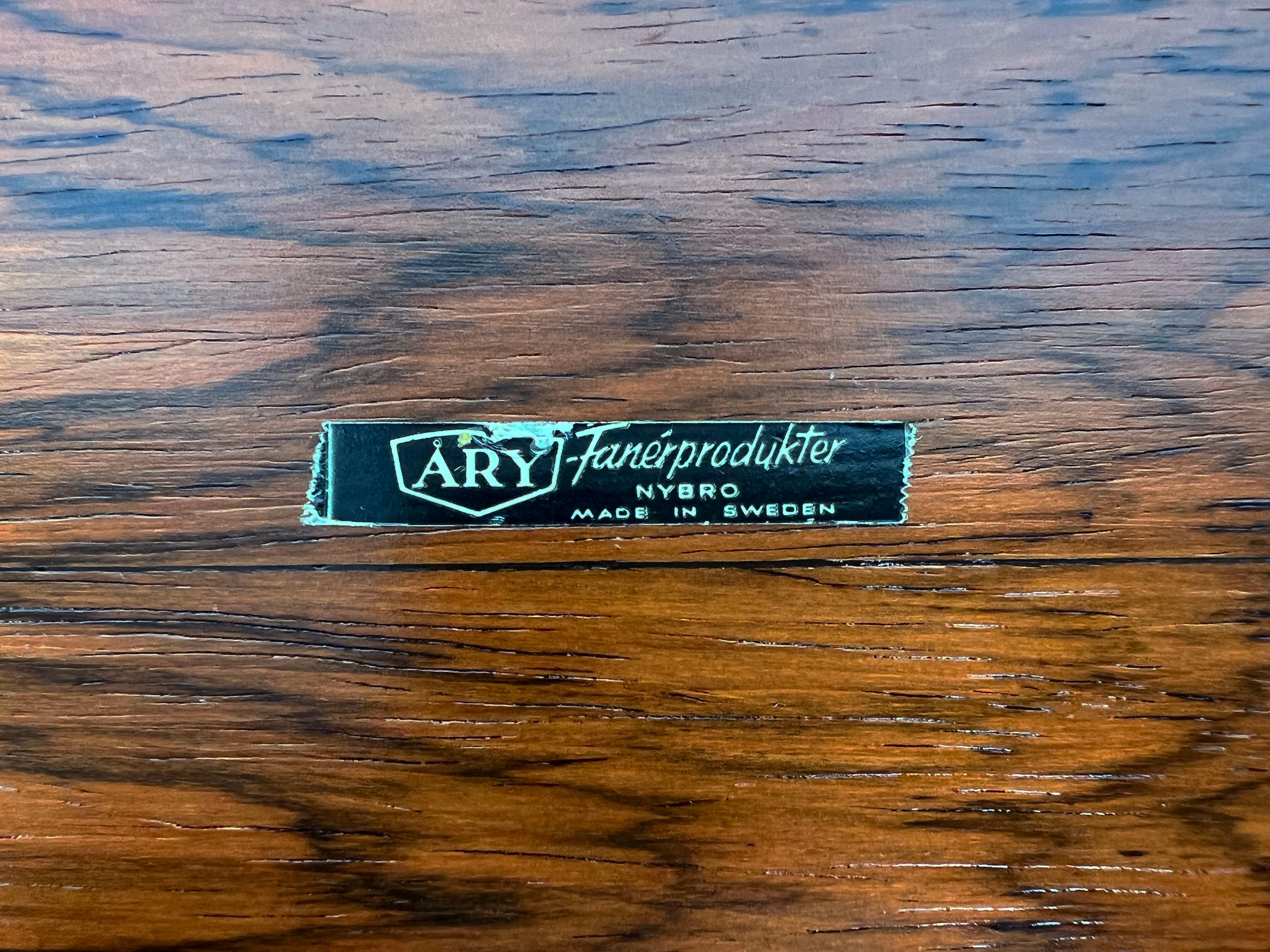 Scandinavian Rosewood Tray by Åry Fanérprodukter Nybro 5