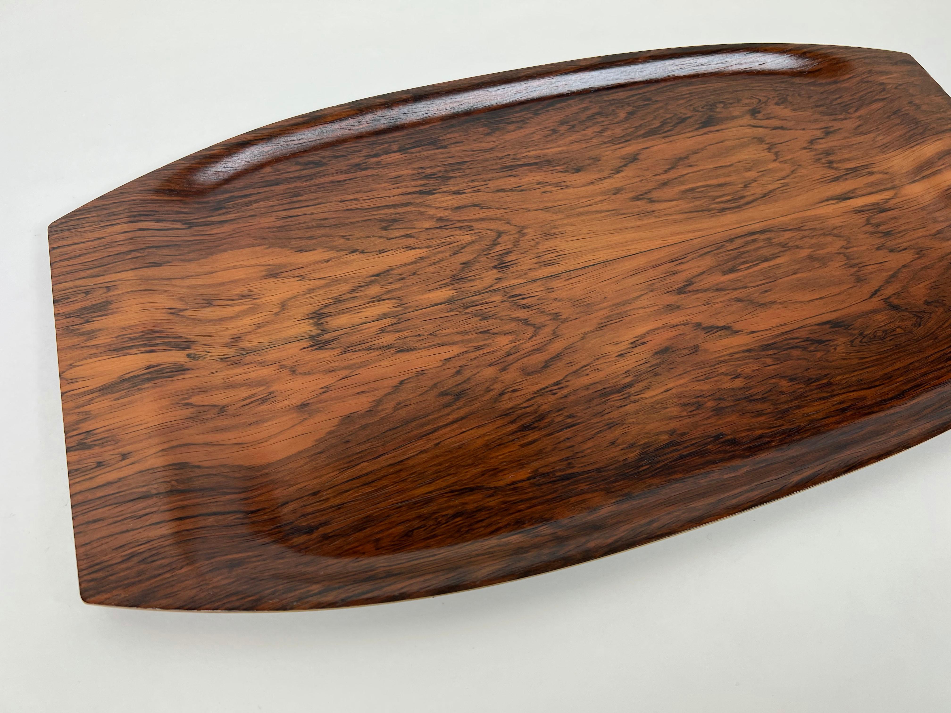 Mid-Century Modern Scandinavian Rosewood Tray by Åry Fanérprodukter Nybro For Sale