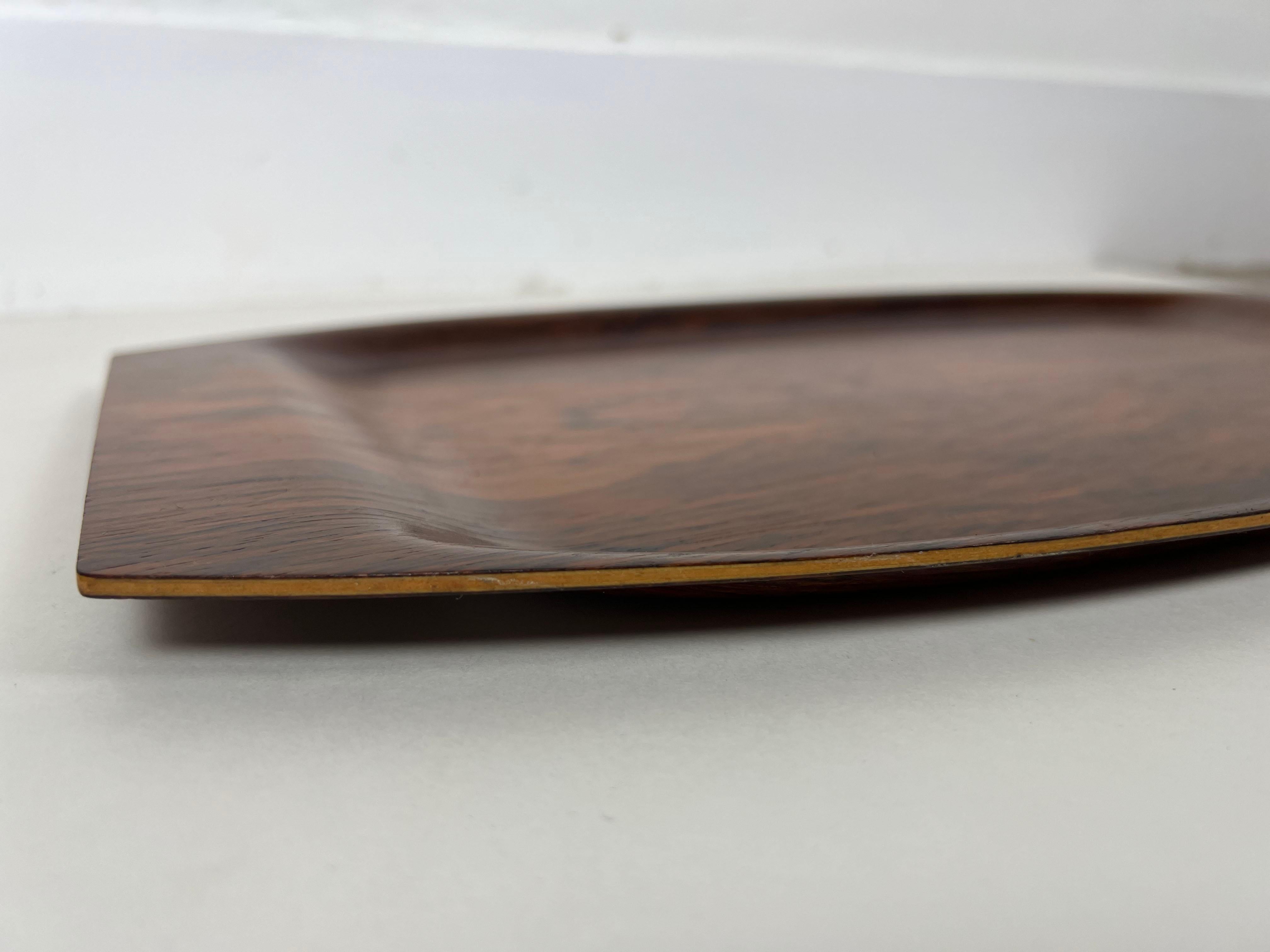 Swedish Scandinavian Rosewood Tray by Åry Fanérprodukter Nybro