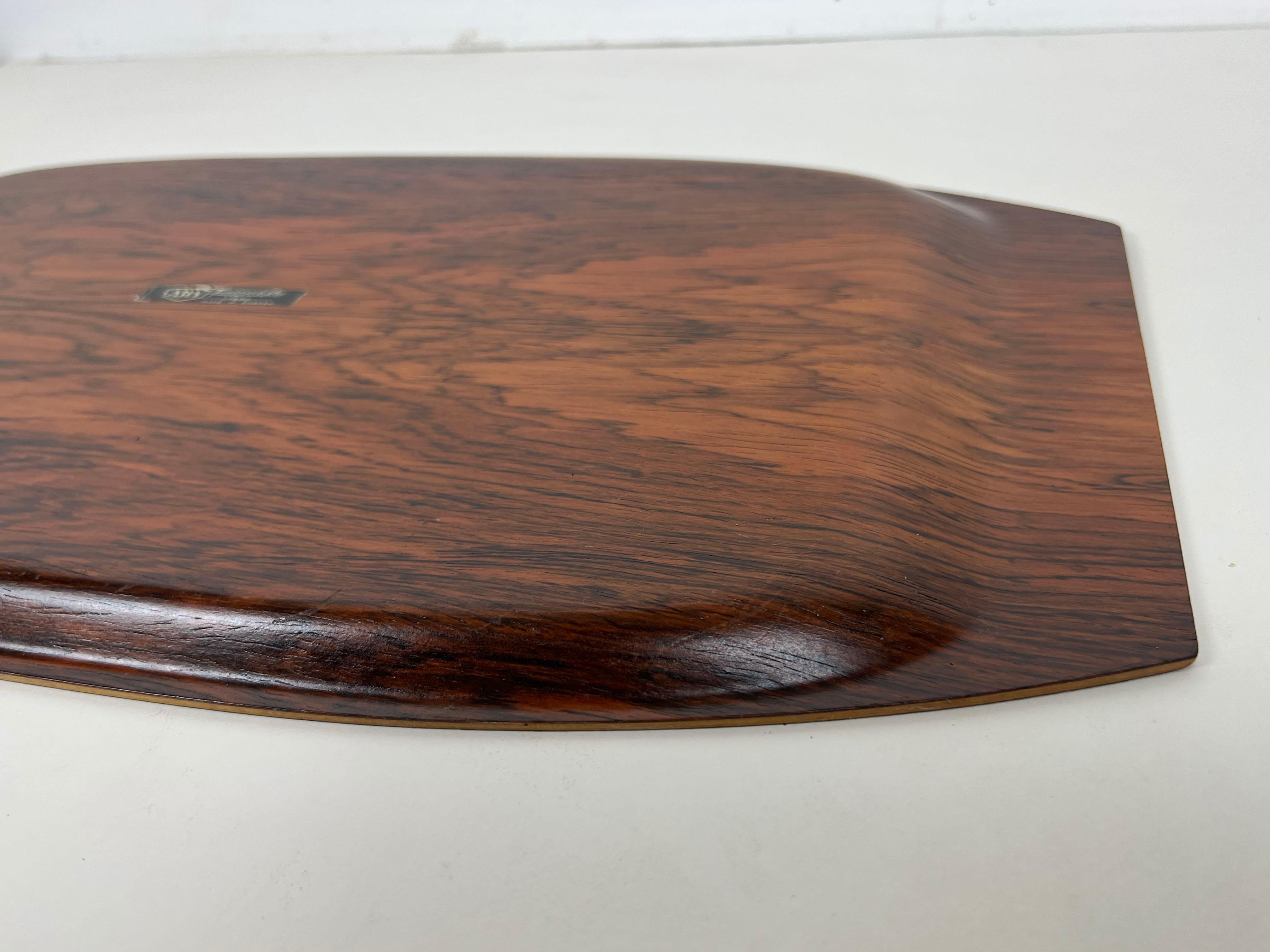 Scandinavian Rosewood Tray by Åry Fanérprodukter Nybro For Sale 2