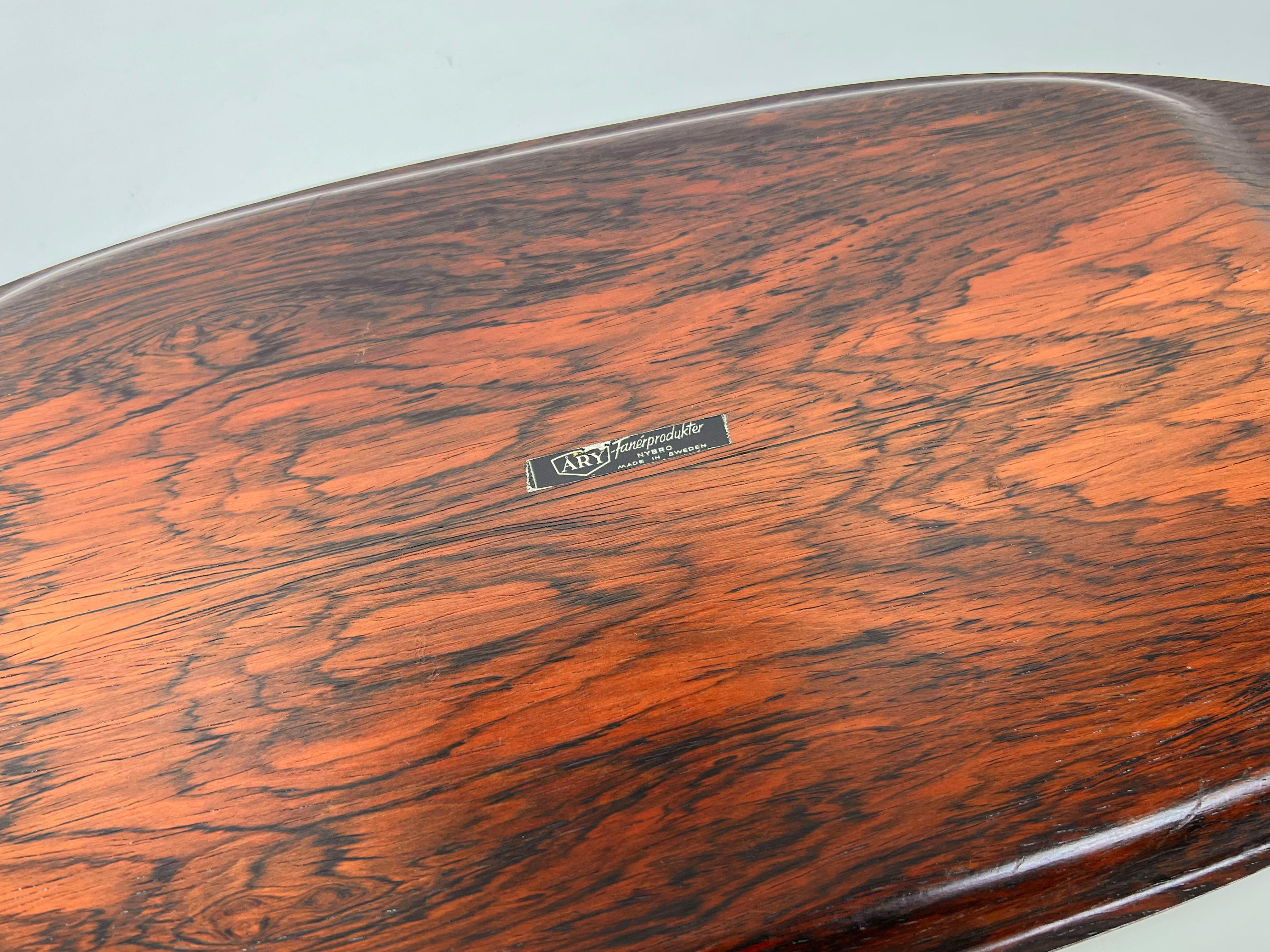 Scandinavian Rosewood Tray by Åry Fanérprodukter Nybro 3