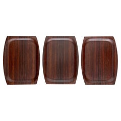 Scandinavian Rosewood Trays, Set of 3