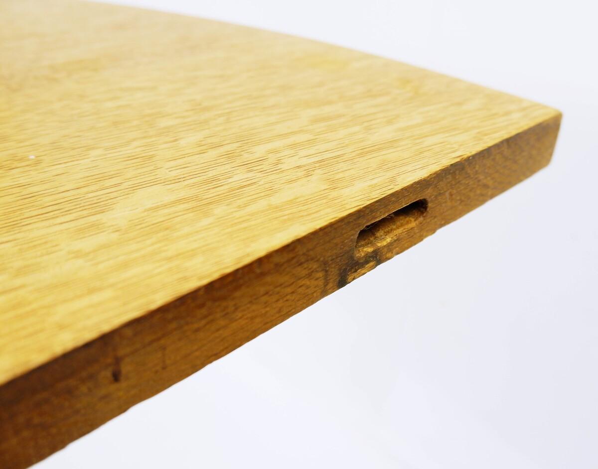 Mid-20th Century Scandinavian Round Solid Wood Dining Table, Mid-Century Modern