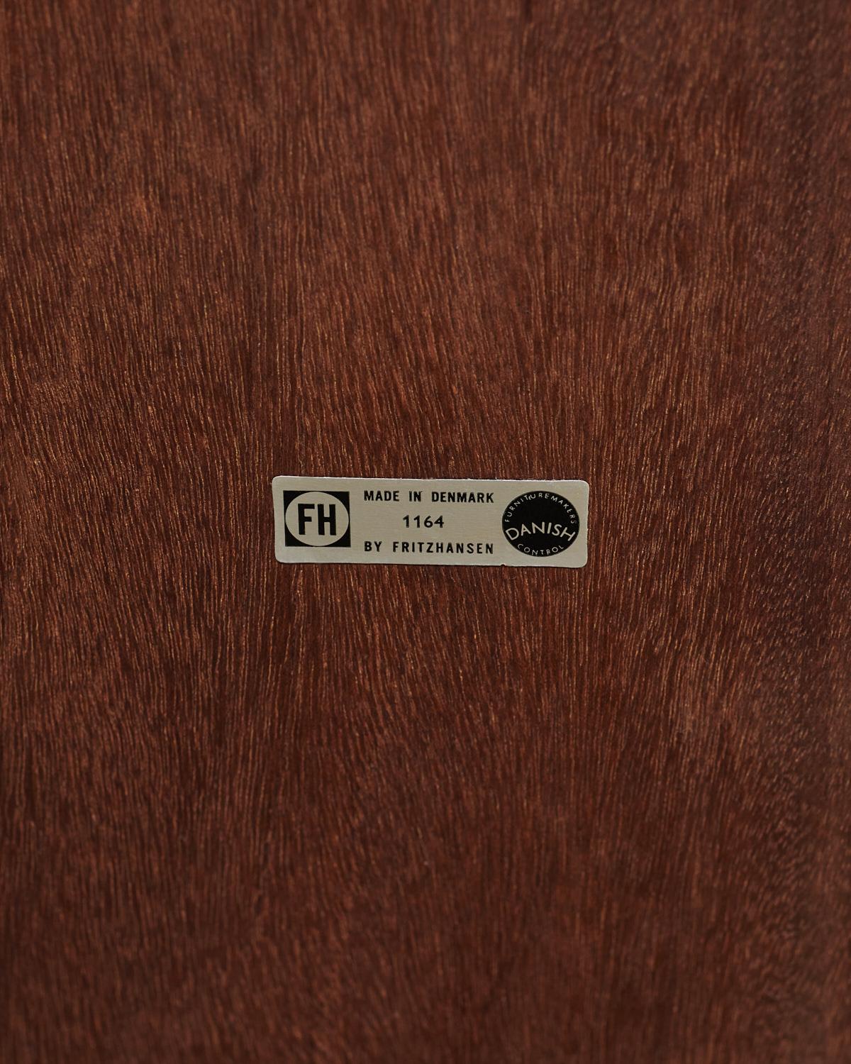 Table de salle à manger scandinave ronde en teck Mod. 3600 d'Arne Jacobsen pour Fritz Hansen en vente 1