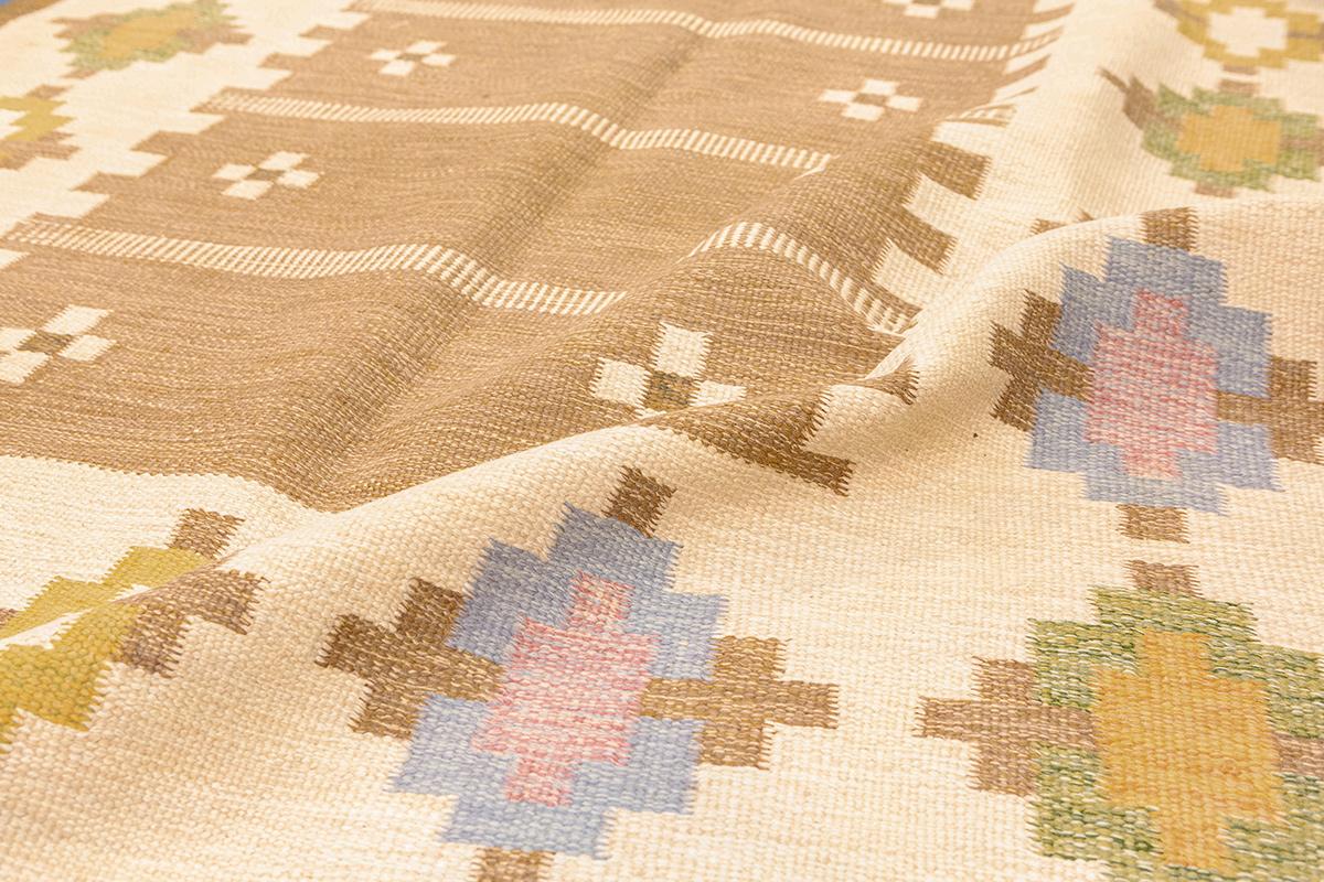 20th Century Scandinavian Rug Geometric Design Mollaianrugs Collection For Sale