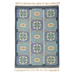 Scandinavian Rug Rollakan Blue Color