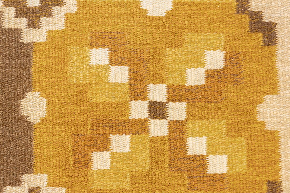 XX secolo Tappeto scandinavo Rollakan Marrone/Beige in vendita
