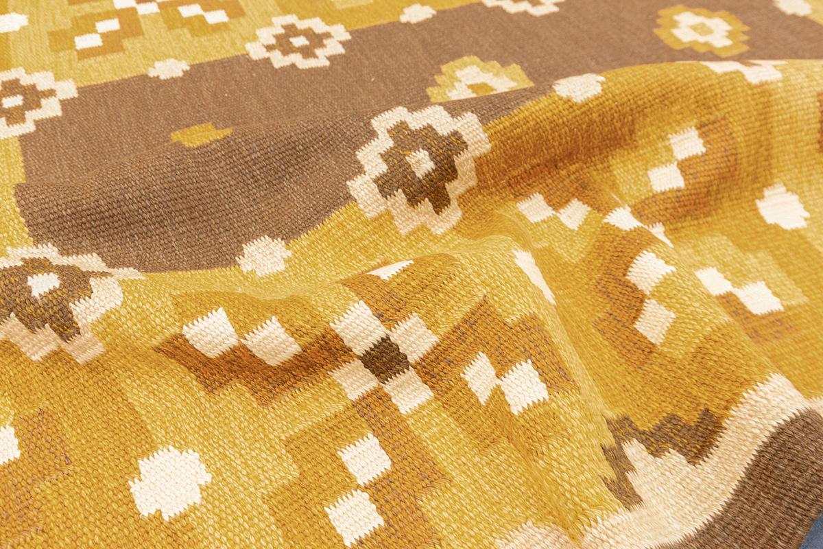 Lana Tappeto scandinavo Rollakan Marrone/Beige in vendita