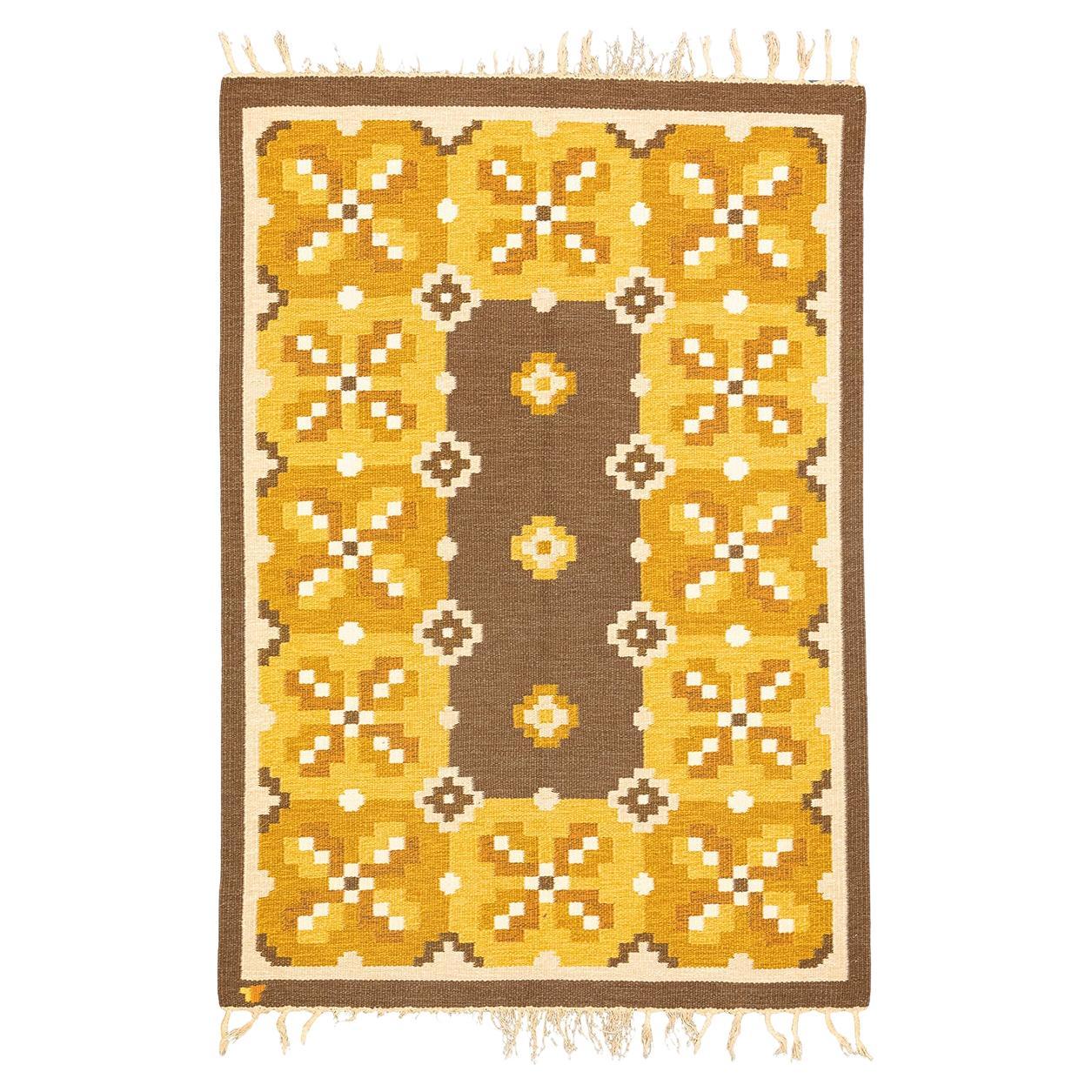 Scandinavian Rug Rollakan Brown/Beige Mollaianrugs Collection