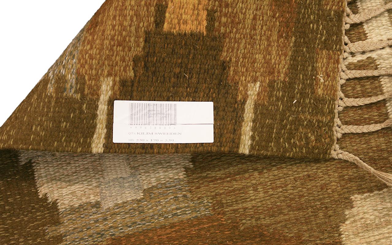 Scandinavian Rug Rollakan By Ingegerd Silow In Good Condition For Sale In Ferrara, IT