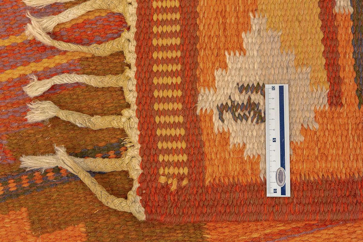 Lana Tappeto Scandinavo Rollakan Colore Arancione in vendita