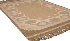 Scandinavian Rug Rollakan Signed Earthy Tones