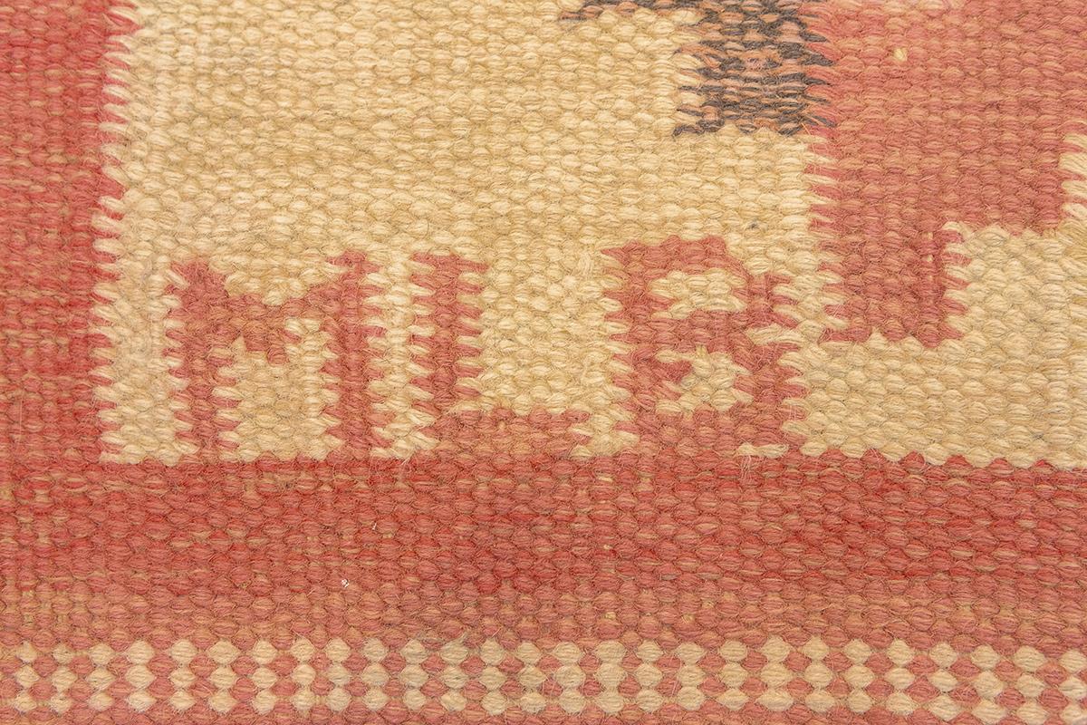 20th Century Scandinavian Rug Rollakan Signed MLB For Sale