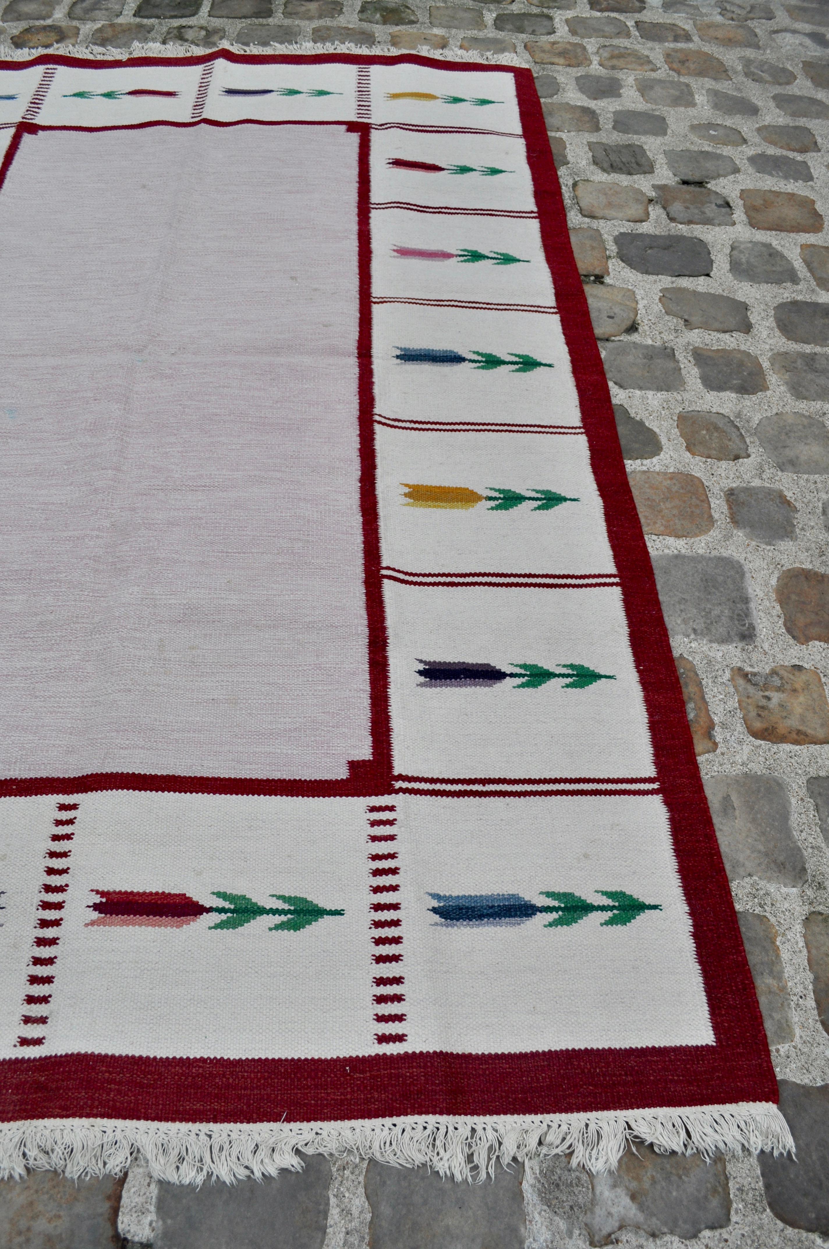 Important Scandinavian rug in wool designed and made during the 1960s in Sweden.