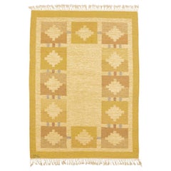 Vintage Scandinavian Rug Signed DL Mollaianrugs Collection