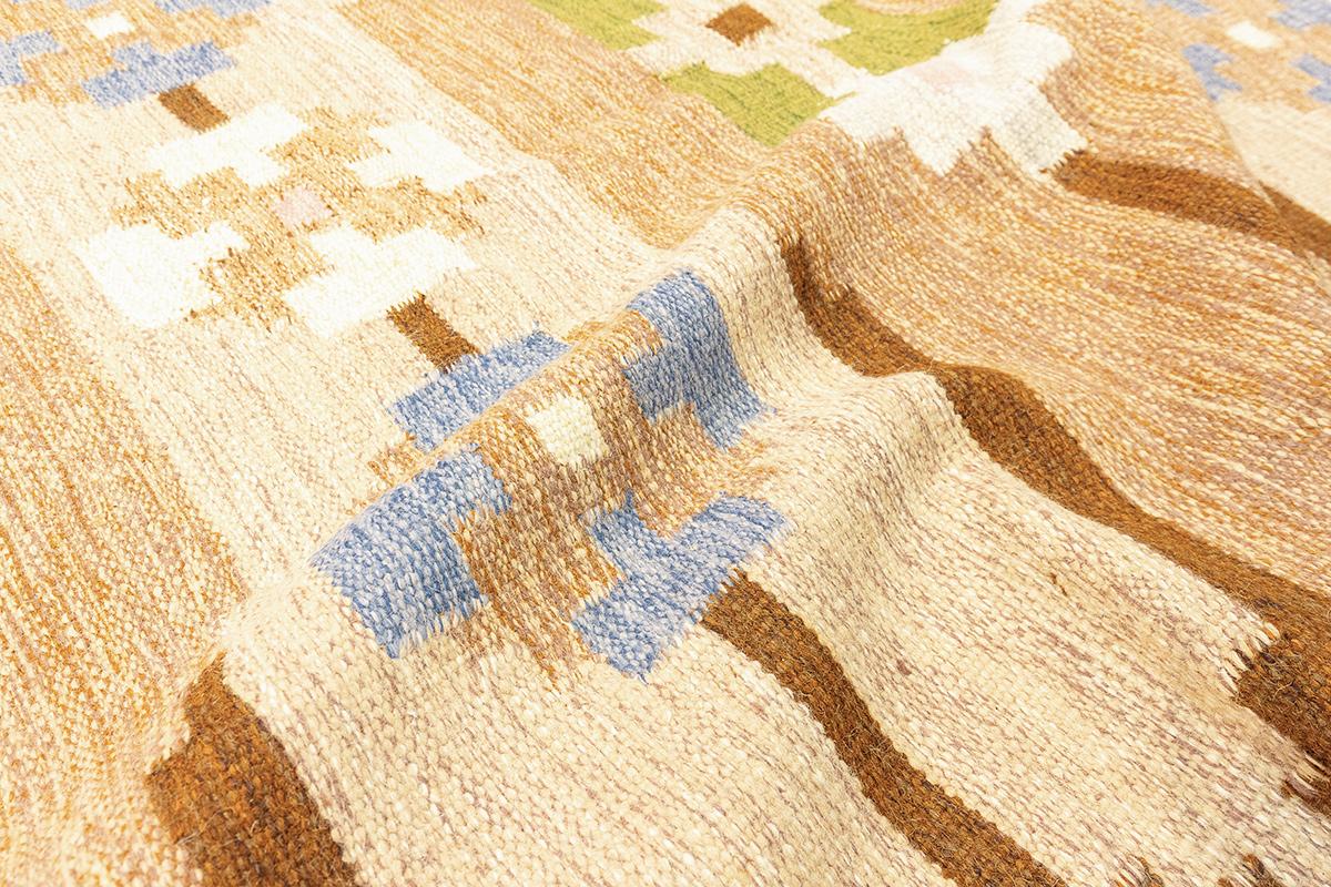 20th Century Scandinavian Rug Signed MJ For Sale