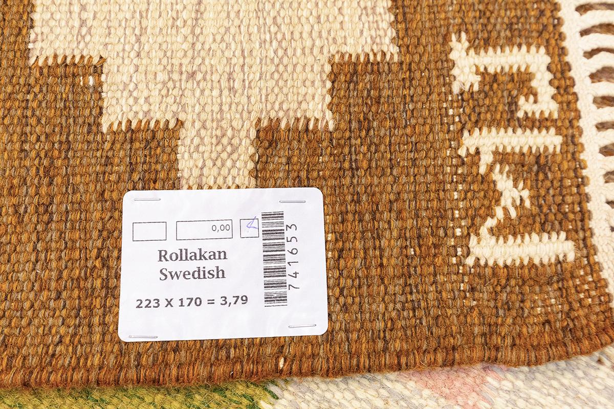 Scandinavian Rug Signed MJ For Sale 1