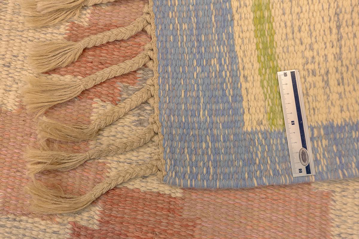 Wool Scandinavian Rug Soft Color Palette OA Mollaianrugs Collection For Sale