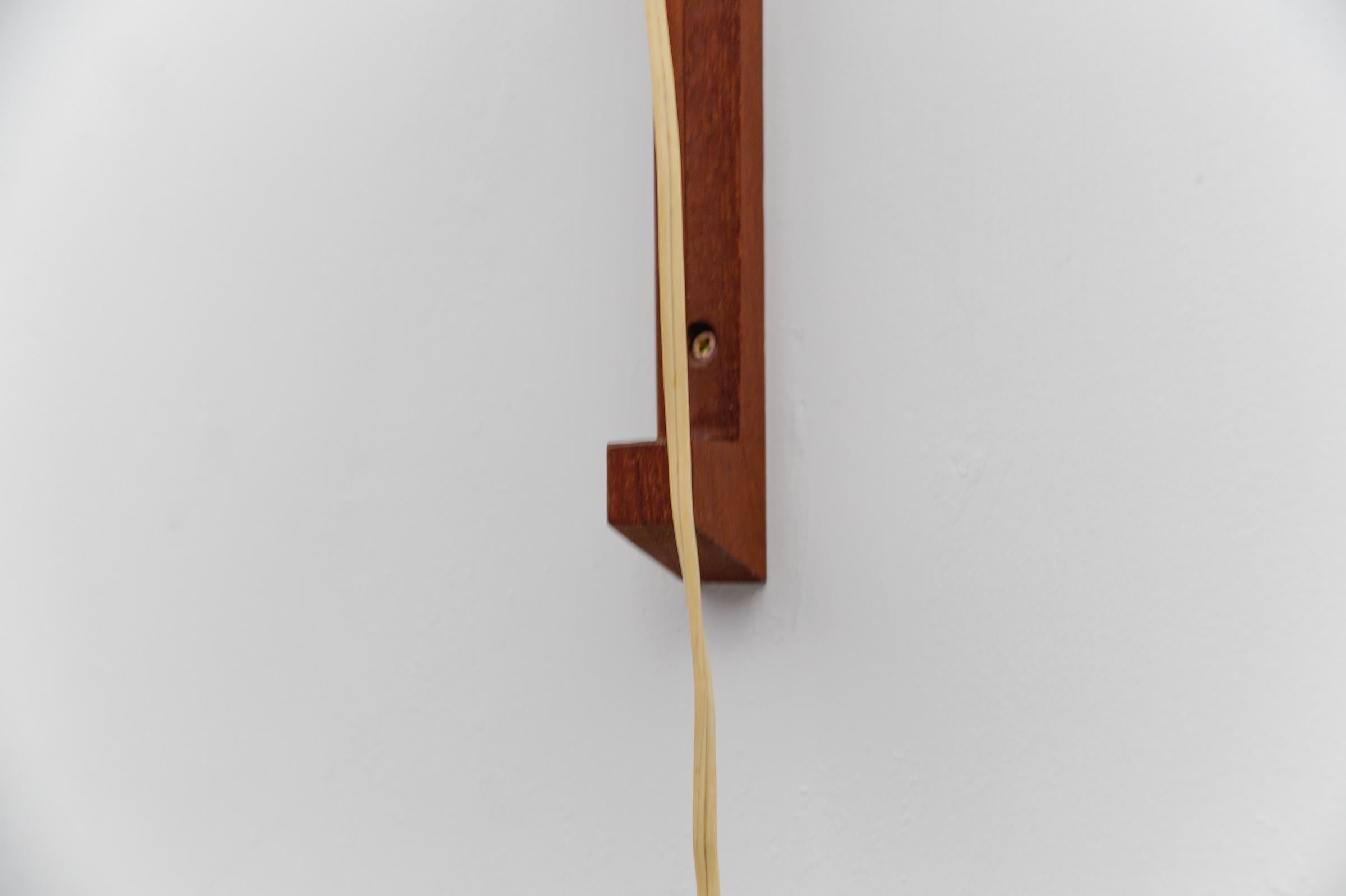 Applique scandinave à ciseaux en teck et rotin, 1960s en vente 10