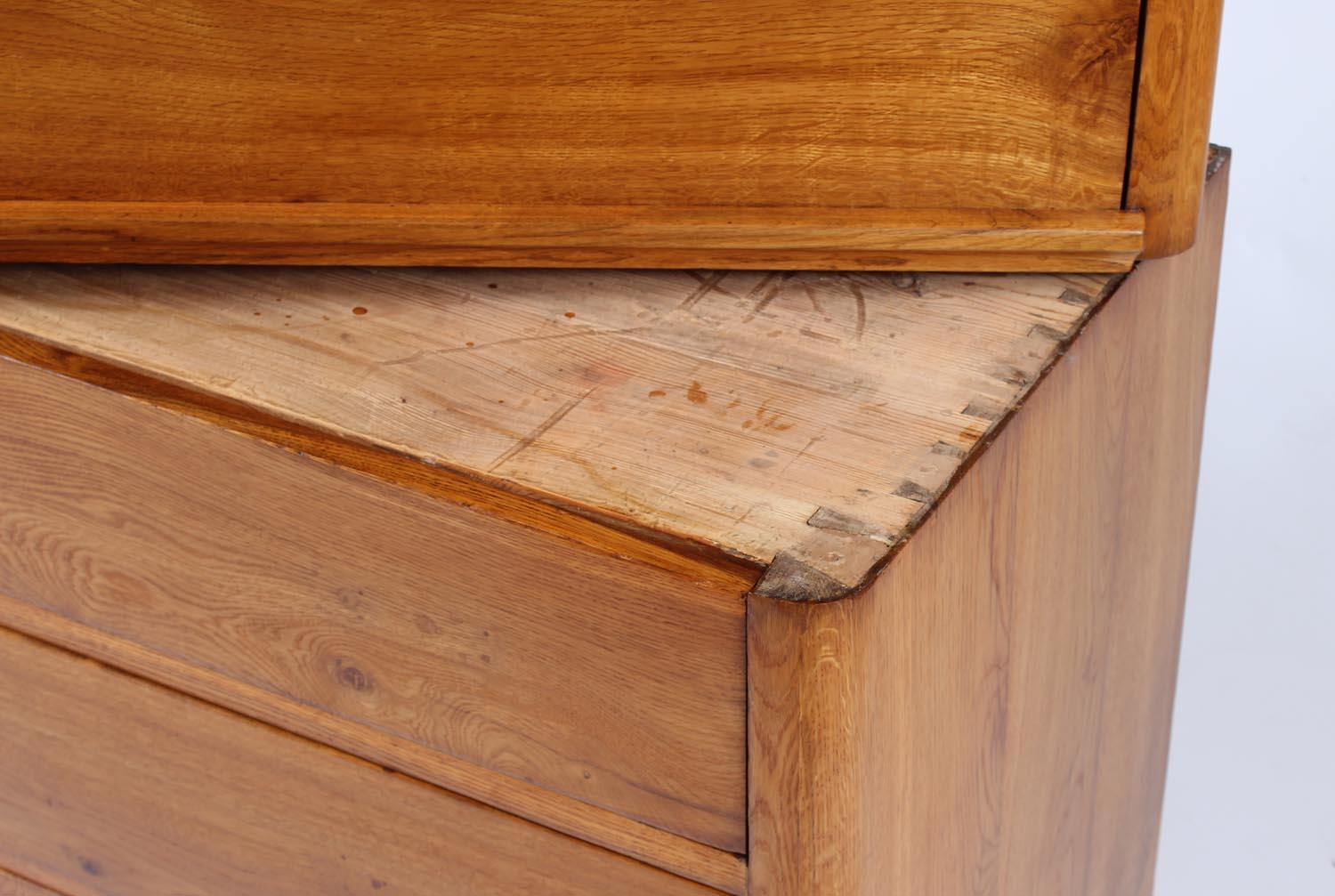 Scandinavian Secretaire, Writing Desk, 19th Century, Light Colored Oak, Birch 2