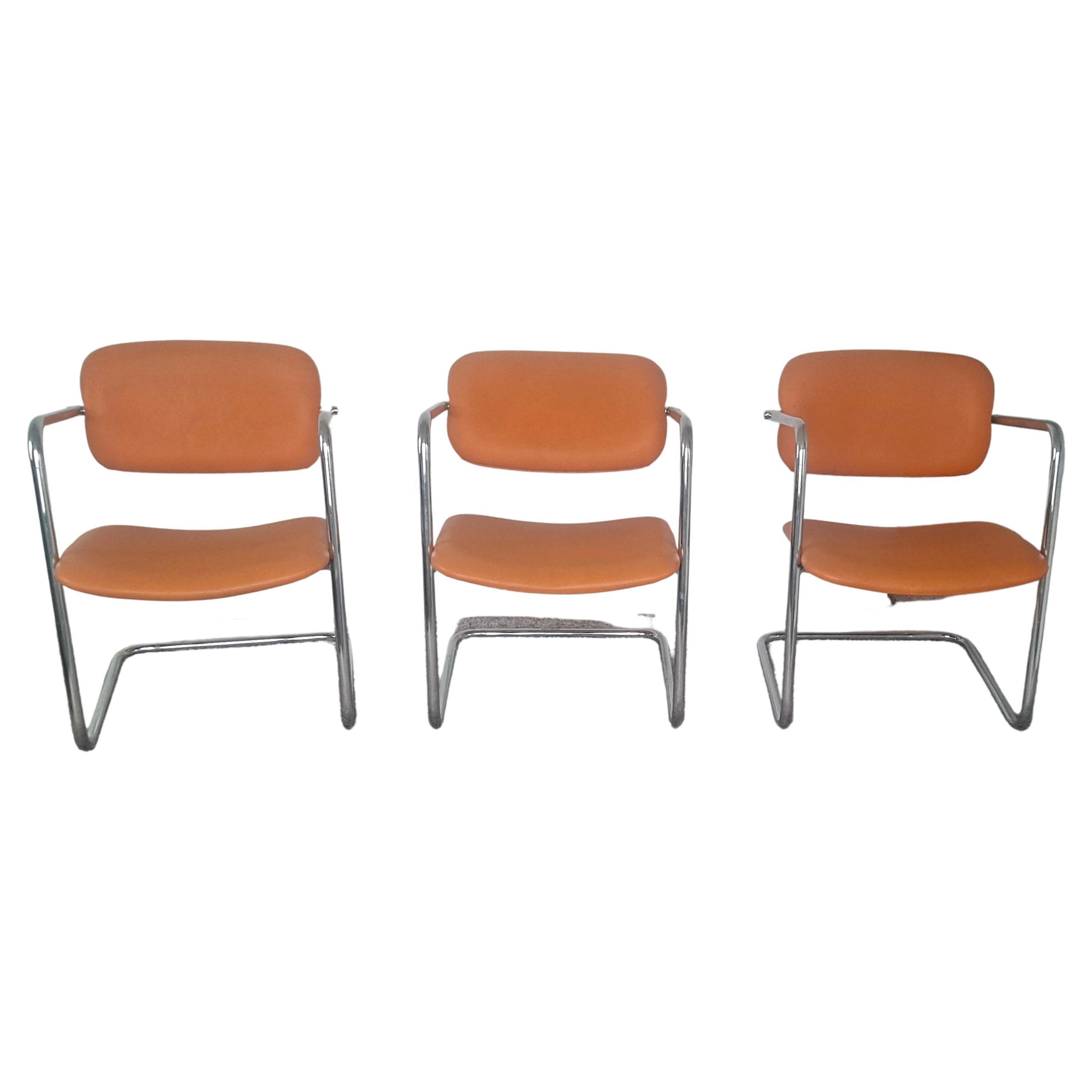 Scandinavian Set of Three Mid century Chairs  