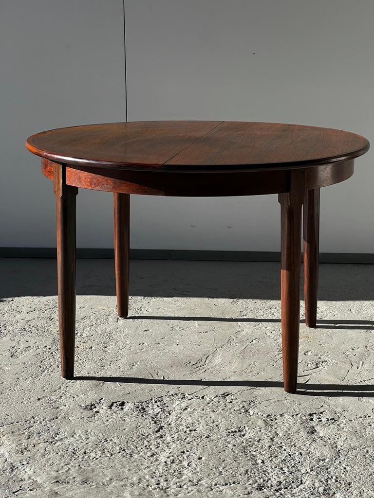 Rope Scandinavian set rosewood table CJ Rosengaarden and 4 wooden chairs chairs Arne