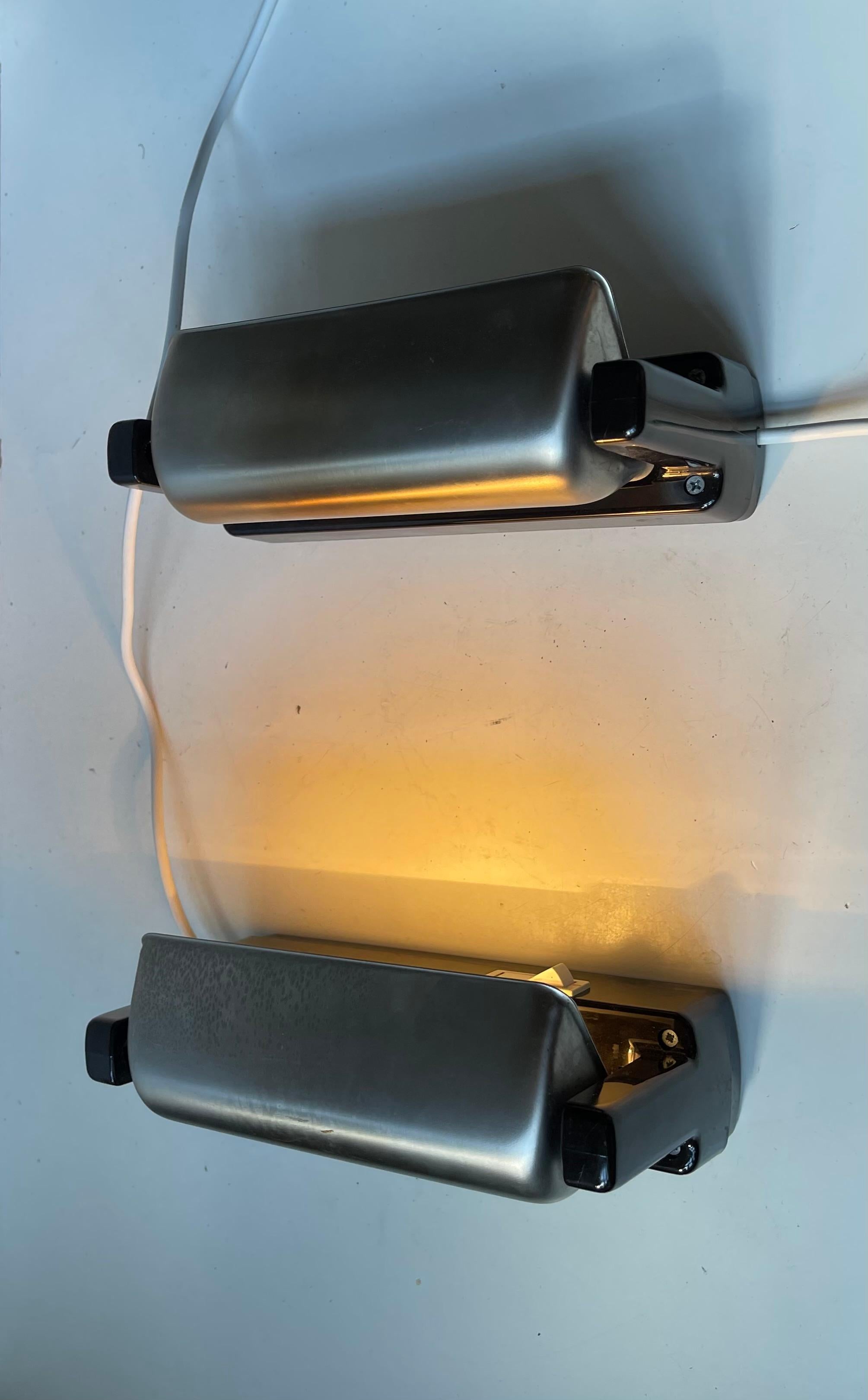 Apliques escandinavos de cabina de barco en acero inoxidable, años 70 Acero inoxidable en venta