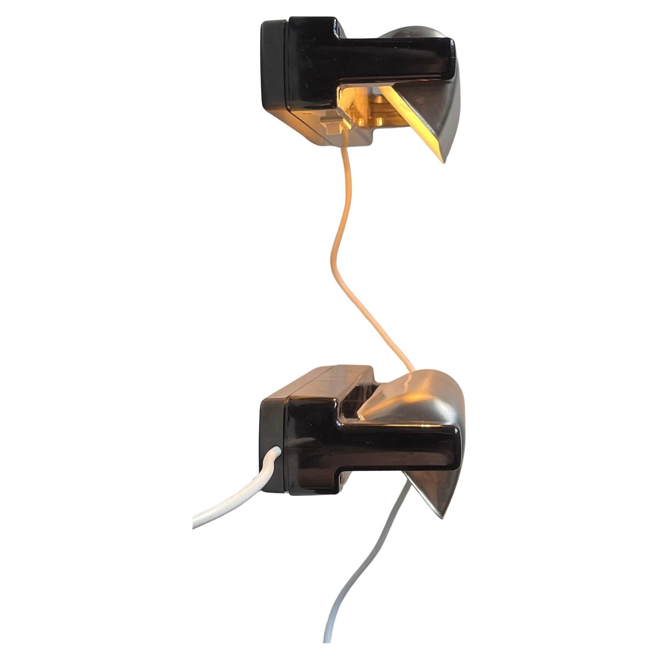 Apliques escandinavos de cabina de barco en acero inoxidable, años 70 en venta