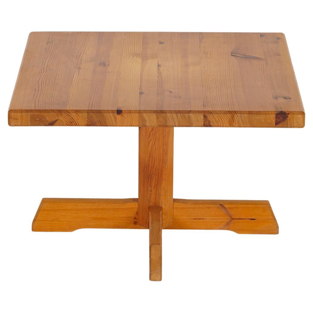 Scandinavian Side Table in Solid Pine by Yngve Ekström