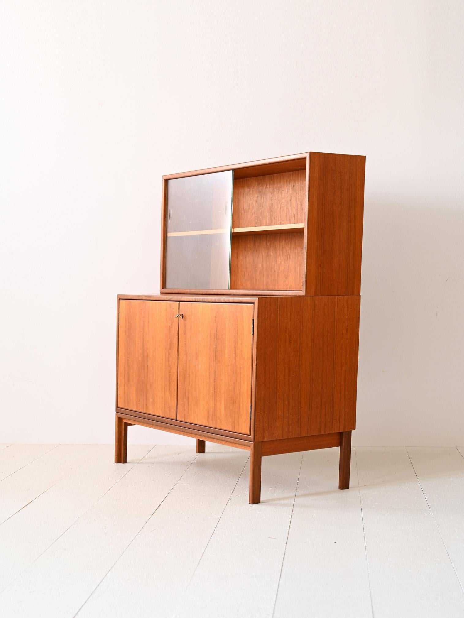 Mid-20th Century Scandinavian sideboard cabinet with display case For Sale