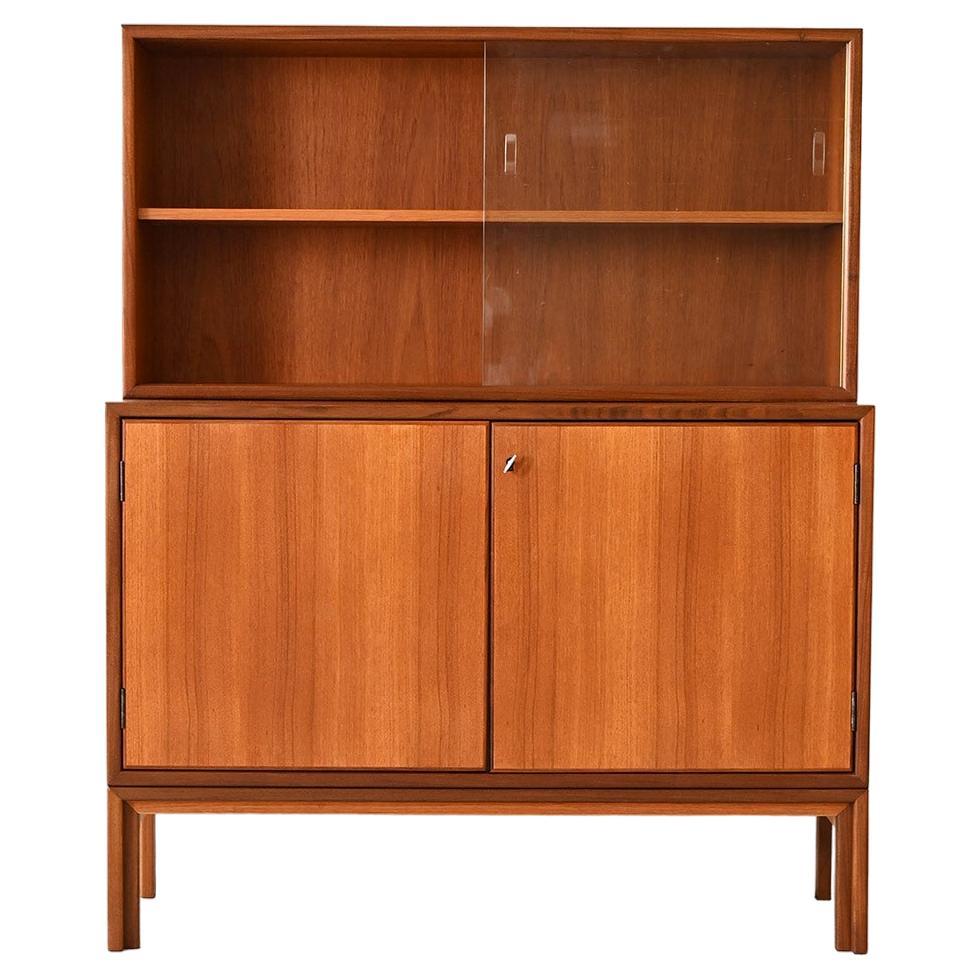 Scandinavian sideboard cabinet with display case For Sale