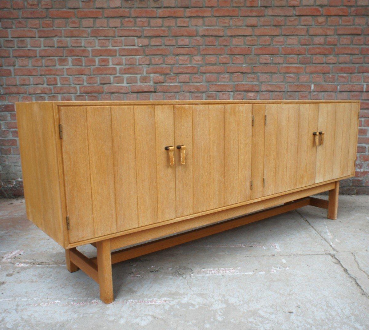 Wood Scandinavian Sideboard in Light Oak, Kurt Ostervig