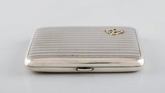 Scandinavian Silversmith, Art Deco Cigarette Case in Silver, 1930s / 40s