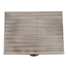Scandinavian Silversmith, Art Deco Cigarette Case in Silver, 1930s / 40s
