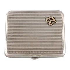 Argentiere scandinavo, portasigarette Art Deco in argento, anni '30/'40