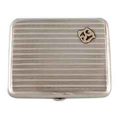 Scandinavian Silversmith, Art Deco Cigarette Case in Silver, 1930s / 40s