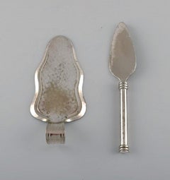 Scandinavian Silversmith, Six Serving Parts in Plated Silver, Mid-20th Century