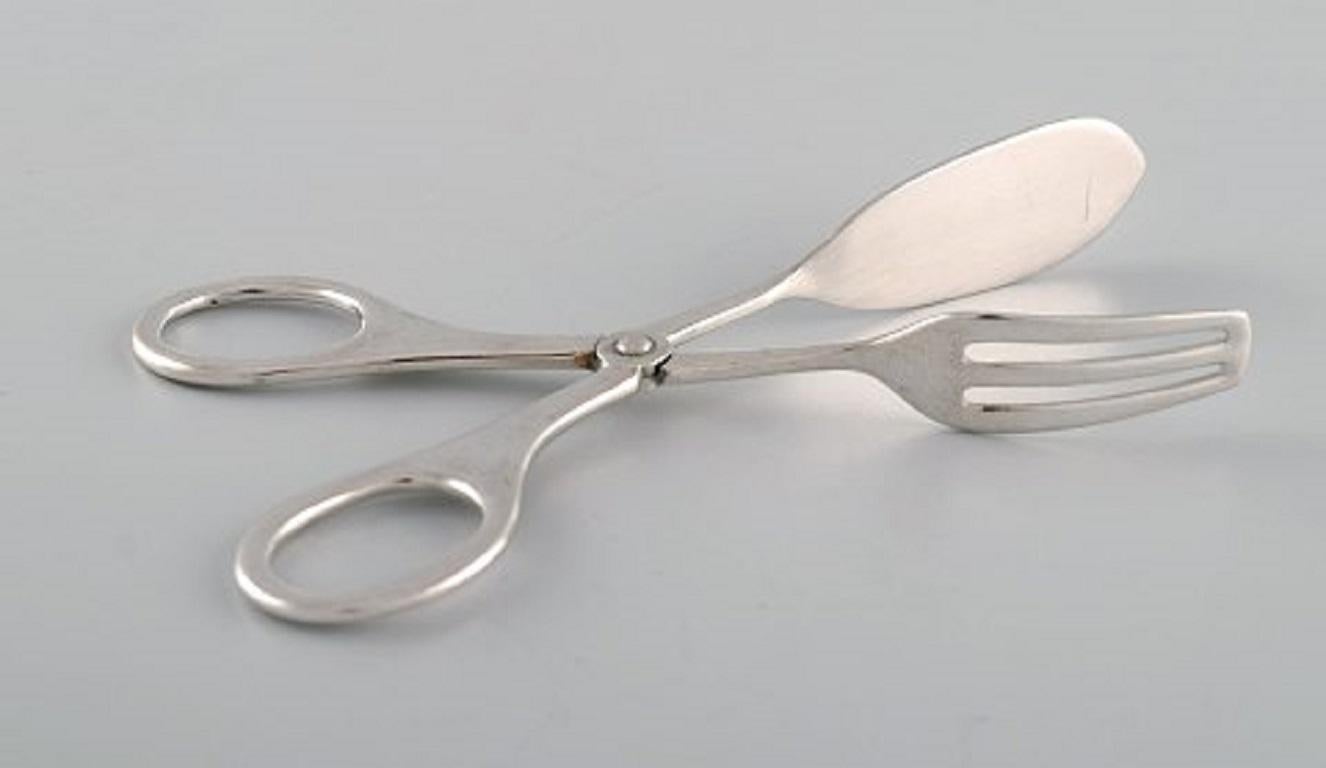 Scandinavian Silversmith, Six Serving Parts in Plated Silver, Mid-20th Century For Sale 1
