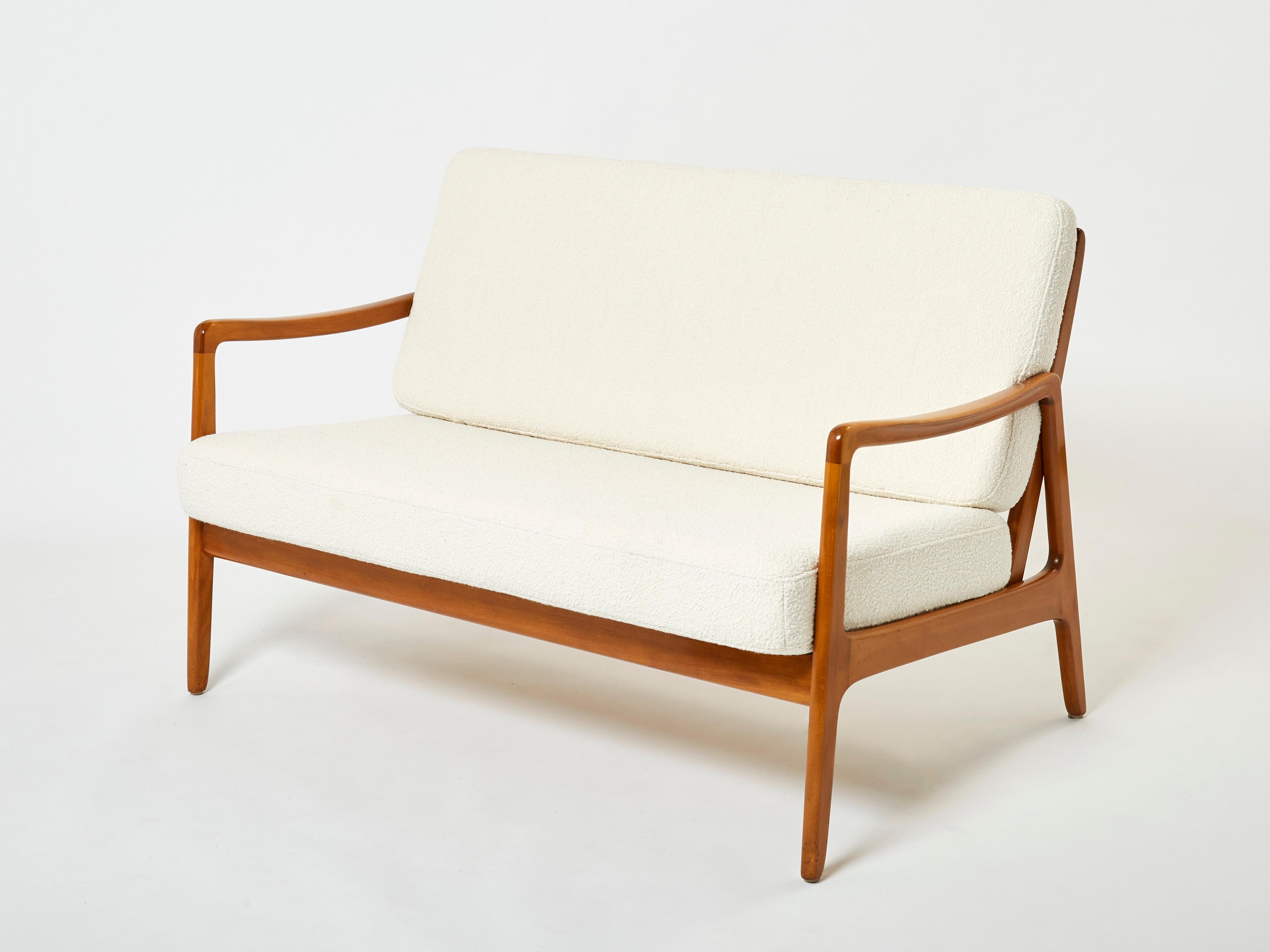 Renowned Danish designer Ole Wanscher is credited for being influential during the height of the acclaimed Scandinavian design movement that took place during the Mid-century era. His FD 109 sofa, designed during the 1960s for respected Danish