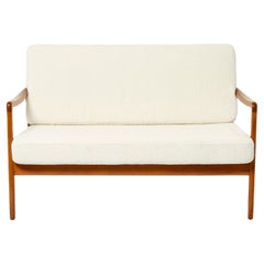 Canapé scandinave par Ole Wanscher FD 109 Boucl en laine, années 1960