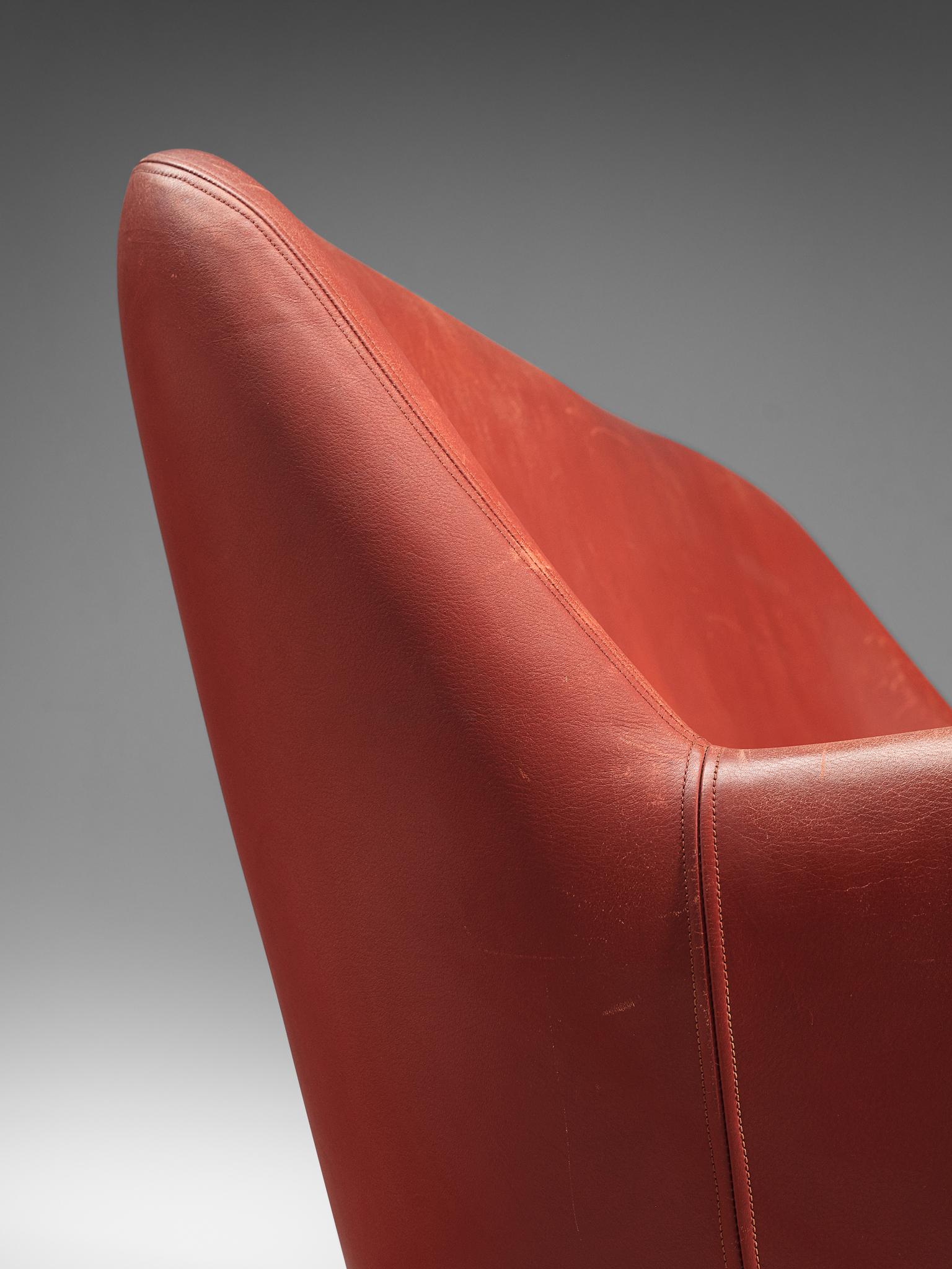 Scandinavian Sofa in Leather, 1950s 4