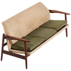 Scandinavian Sofa in Teak and Fabric Produced in Denmark