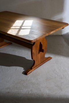 Scandinavian Solid Oak Dining Table