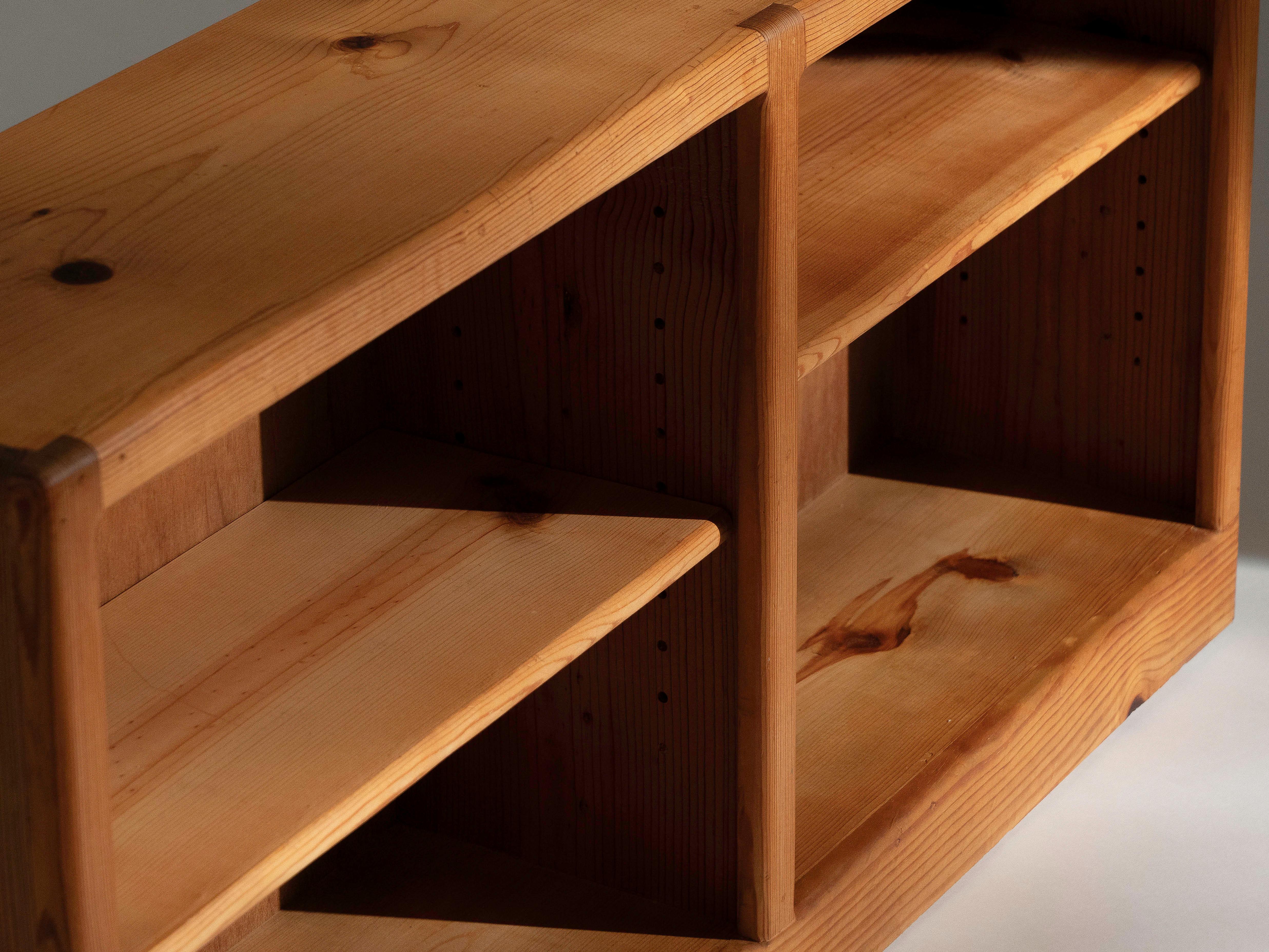 Scandinavian Modern Scandinavian Solid Pine Bookcase, 1970's For Sale