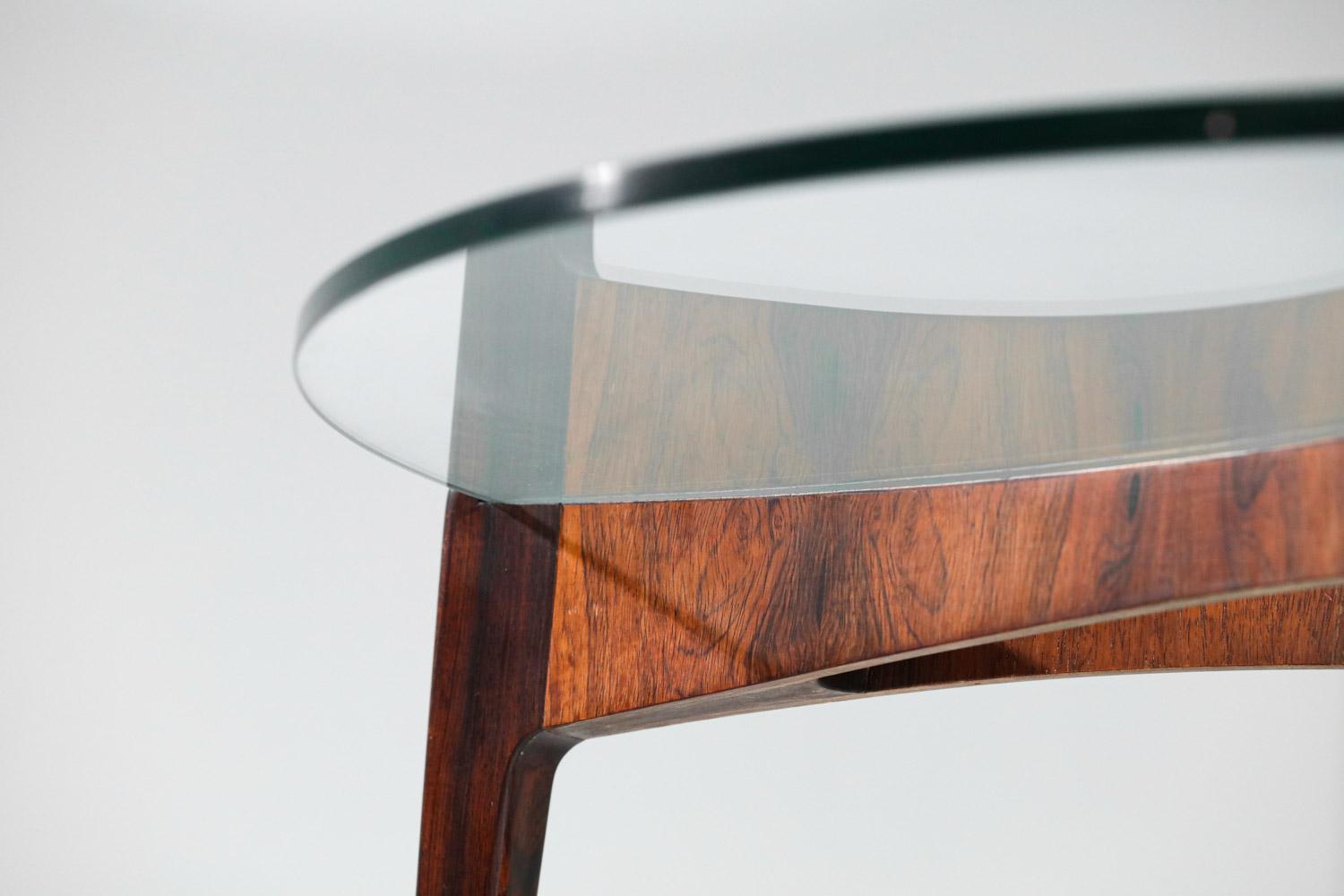 Glass Scandinavian Solid Wood Coffee Table Sven Ellekaer Fo Christian Linneberg Danish